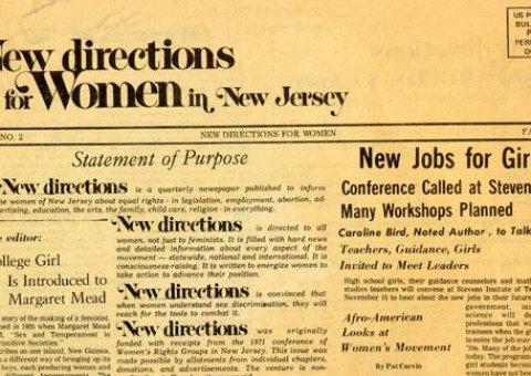 A photo of the New Directions for Women in New Jersey newspaper.